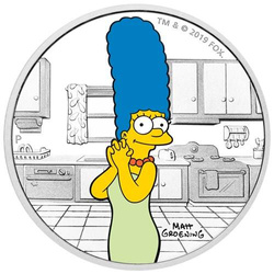 Tuvalu: A Simpson család - Marge színes 1 uncia ezüst 2019 Proof