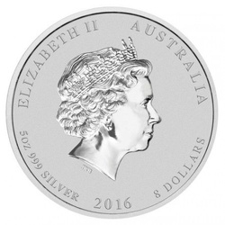 Lunar II: Jahr des Affen 5 oz Silber 2016