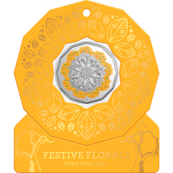 Décoration de Noël - Festive Floral colorée 50c Cuivre-nickel 2024