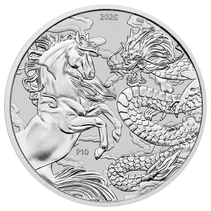 Chinese Myths and Legends Dragon and Horse 1 oz ezüst 2026