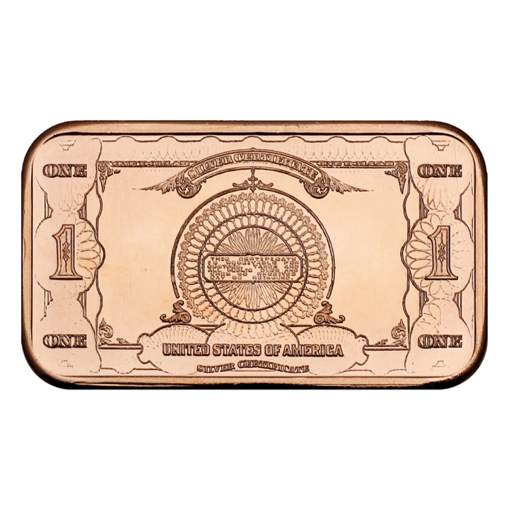 Lingot de cuivre Trump 45 Banknote 1 oz