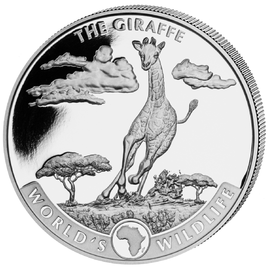 Congo: World‘s Wildlife - Giraffe 1 oz Silber 2019