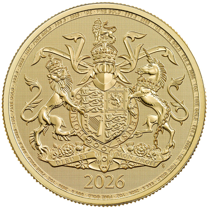 Zlatá mince The Royal Arms 1 unce zlata 2026