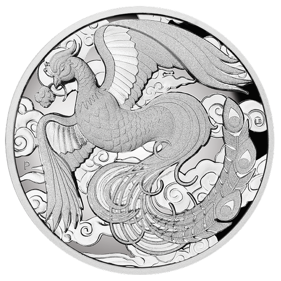 Mythes et légendes chinois : Phoenix 2 onces d'argent 2022 Proof High Relief