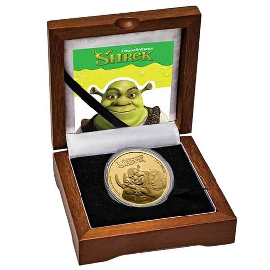 Niue: Shrek 20 Aniversario de la película 1 oz Oro 2021