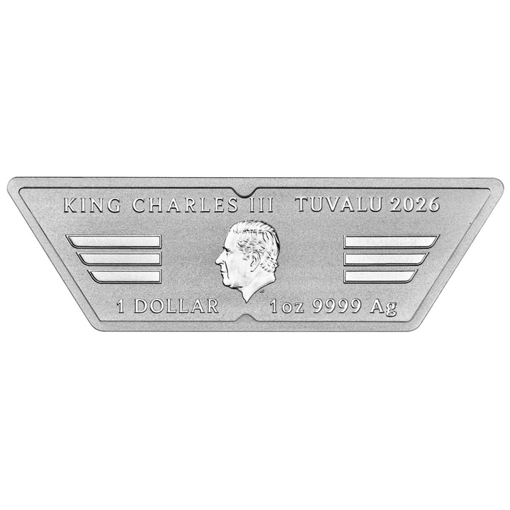 Monedă din argint colorată 40 Years of Top Gun 1 oz 2026 Shaped Coin