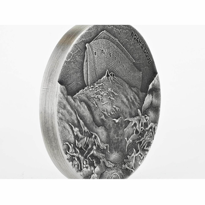 Niue: Biblical - Noah's Dove 2 oz Silber 2018 Proof Antiqued Coin