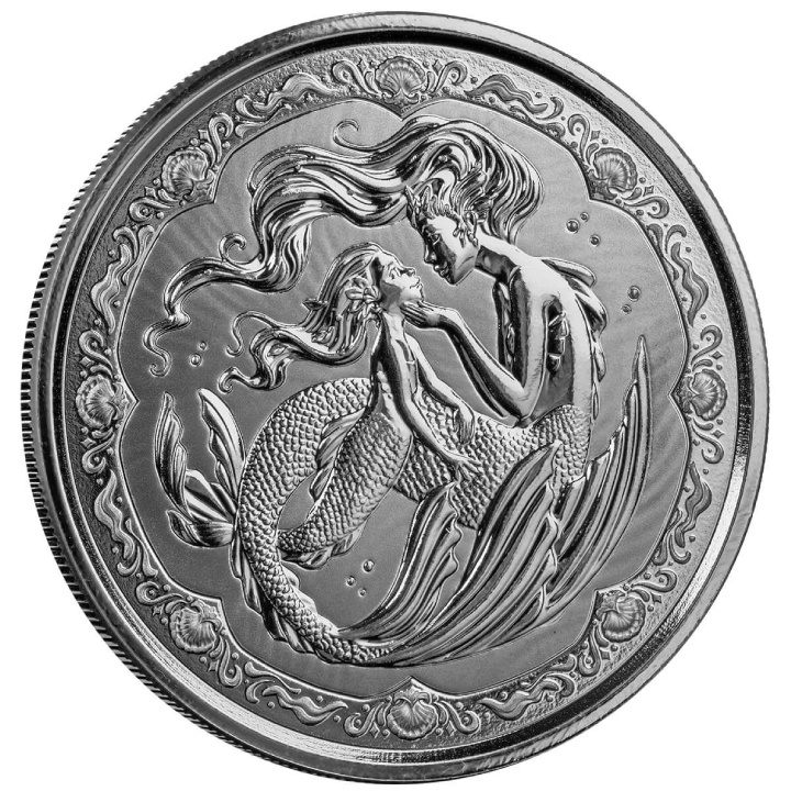 Samoa: Mermaid Mother & Daughter 1 uncja Srebra 2023 Prooflike
