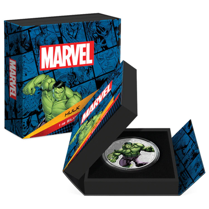 Niue: Marvel - Hulk coloured 1 oz Silver 2023 Proof