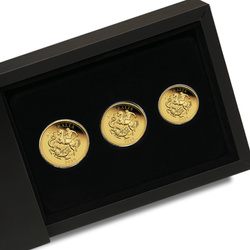 Perth Mint 125° anniversario della fondazione - Set di 3 monete Sovrano australiano Oro 2024 Proof