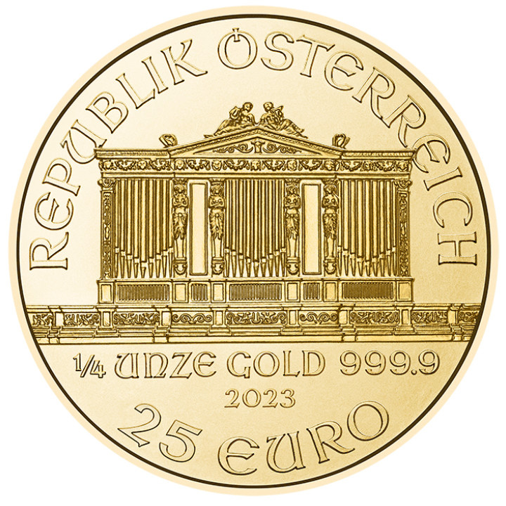 Wiedeński Filharmonik 1/4 uncji Złota 2023