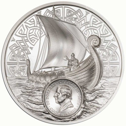 Cook Islands: Savage Vikings pozłacany 3 uncje Srebra 2026 Proof