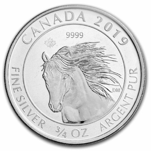 Canada: Animal Portraits - Canadian Wild Horse 3/4 uncji Srebra 2019