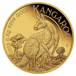 Ausztrál kenguru - Mini Roo 0,5 gramm arany 2023 Proof