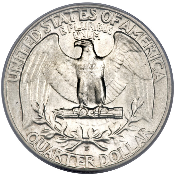 ESTADOS UNIDOS: 25 Cents - Quarter Dollar (0,25 USD) Silver Various Annuities (muestra Ag.900) Circulante 10 piezas