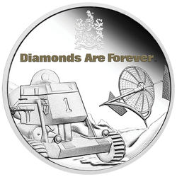 Tuvalu : Diamonds Are Forever coloré 50e anniversaire du film 1 once d'argent 2021 Proof