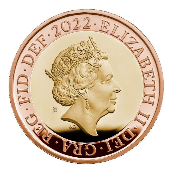 Zestaw 10 monet Her Majesty Queen Elizabeth Złoto 2022 Proof