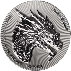Medalie de argint Scottsdale Mint: Dragon Stacker 2 uncii de argint