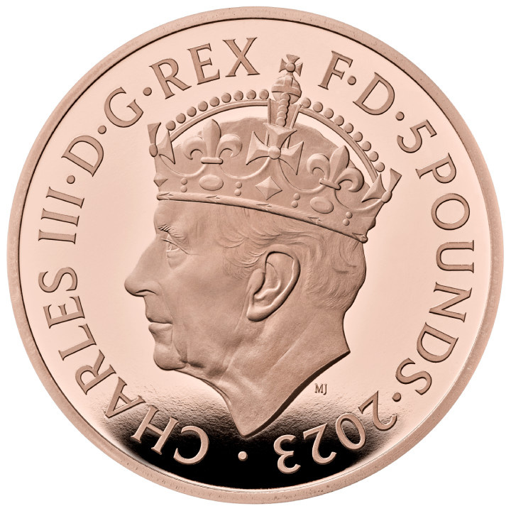 The Coronation of His Majesty King Charles III £5 Złoto 2023 Proof