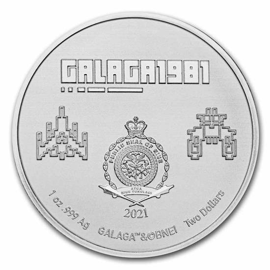Niue: Galaga színes – 40. évforduló 1 uncia ezüst 2021