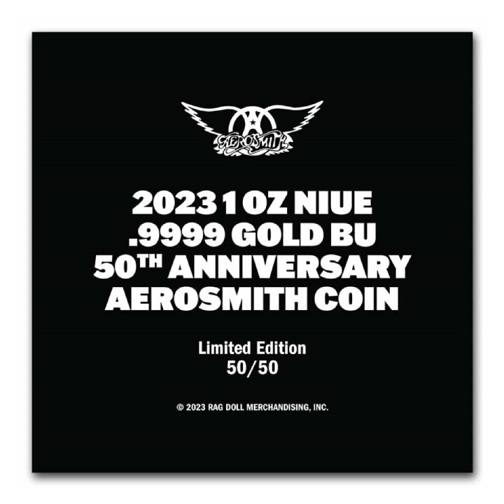 Niue: Aerosmith 50th Anniversary 1 oz Oro 2023