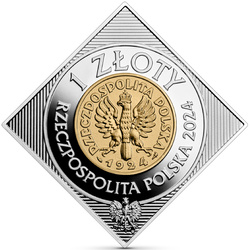 100° anniversario dell'introduzione dello zloty in circolazione - 1 złoty placcato in oro Argento 2024 Proof
