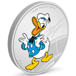 Niue: Disney Mickey & Friends - Paperino colorato 1 oncia d'argento 2023 Proof