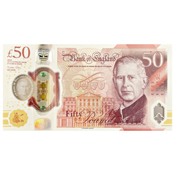 50 font sterling bankjegy – III. Károly király (50 font / 50 GBP) Forgalomban