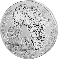 Rwanda: African Ounce - Pelican 1 oz Silber 2022 