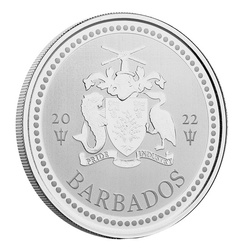 Barbados: Tridente 1 oz Plata 2022