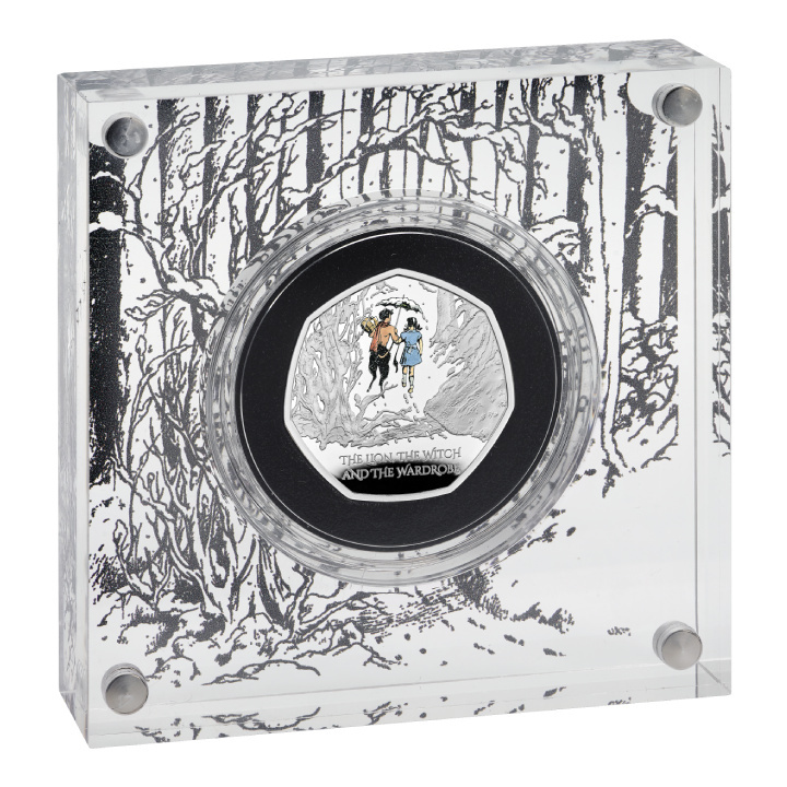 The Lion, the Witch and the Wardrobe 50p coloured Silber 2023 Proof