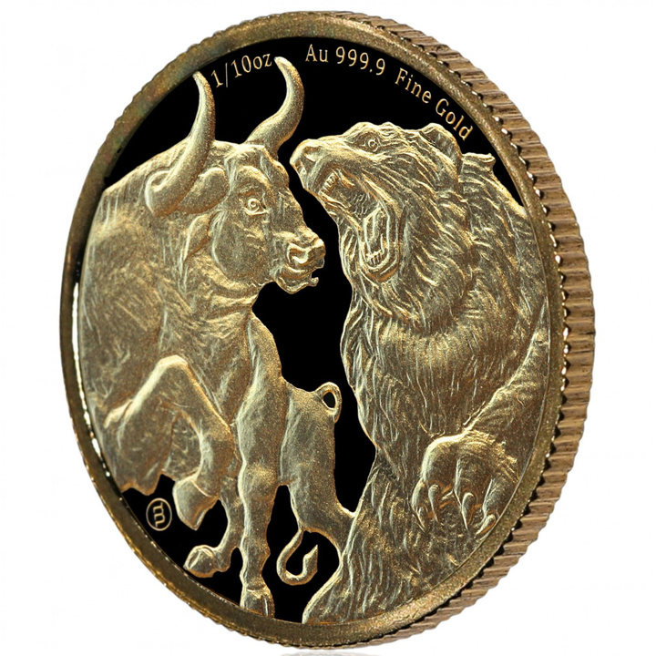 Ciad: Bull & Bear 1/10 oncia d'oro 2023