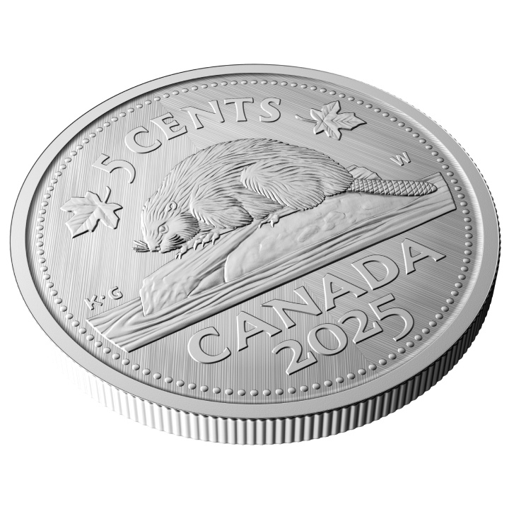Canadá: Tributo - W Mint Mark "Castor" 5-centavos Plata 2025 Specimen