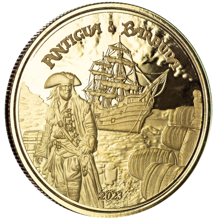 Antigua & Barbuda: Rum Runner 1 oz Gold 2023 Proof