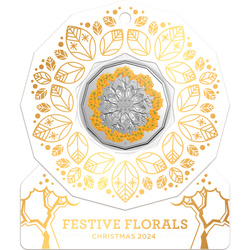 Christmas Decoration - Festive Floral kolorowany 50c Miedzionikiel 2024