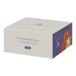 The Royal Tudor Beasts: The Tudor Dragon 1 oncia d'oro 2024 Proof