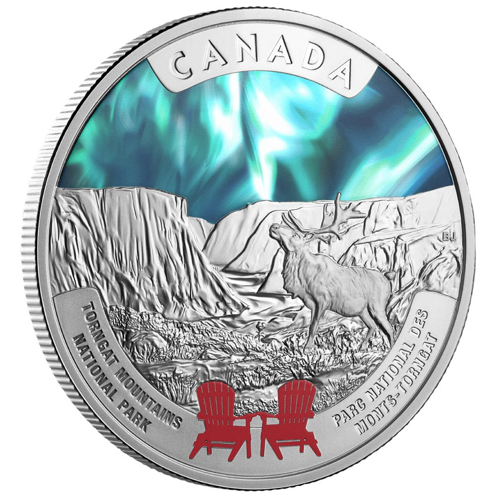 Canada’s National Parks - Parcul Național Munții Torngat colorată 1 oz Argint 2026 Proof