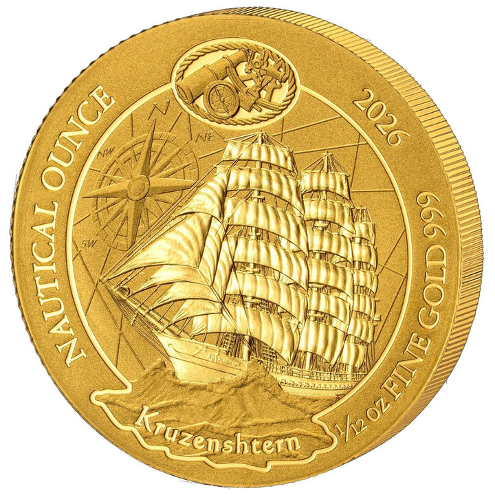 Rwanda: Nautical Ounce - Kruzenshtern 1/12 uncji Złota 2026