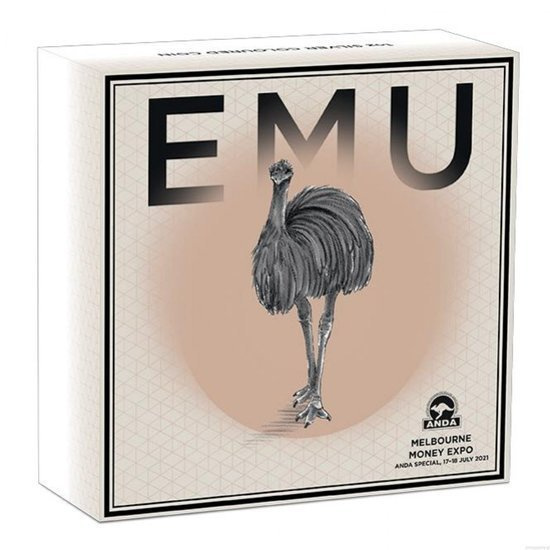 Australský Emu barevný 1 unce stříbra 2021