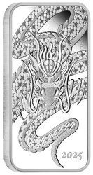 Rectangular Dragon Coin Bar 1 oz Silver 2025 Proof