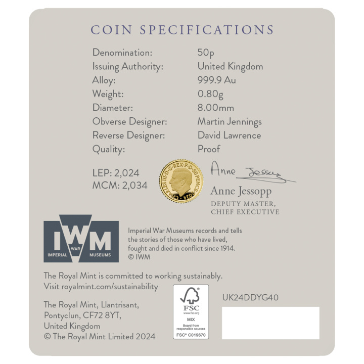 D-Day 1/40 oncia d'oro 2024 Proof