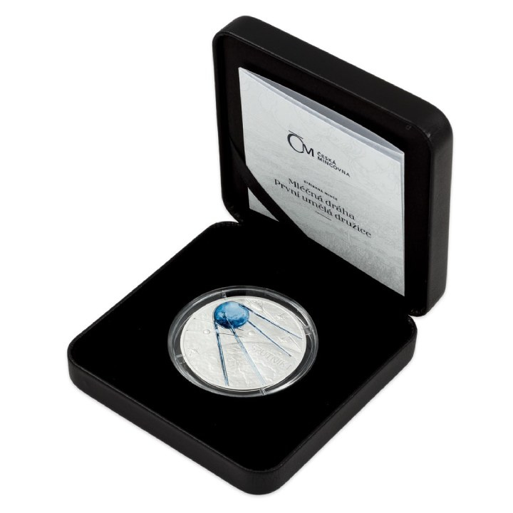 Niue: The Milky Way - The First Artificial Satellite kolorowany $1 Srebro 2022 Proof