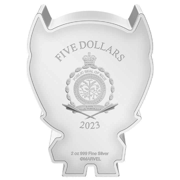 Niue: Marvel - Mega Chibi 'Thanos' coloured 2 oz Silber 2023 Proof Coin