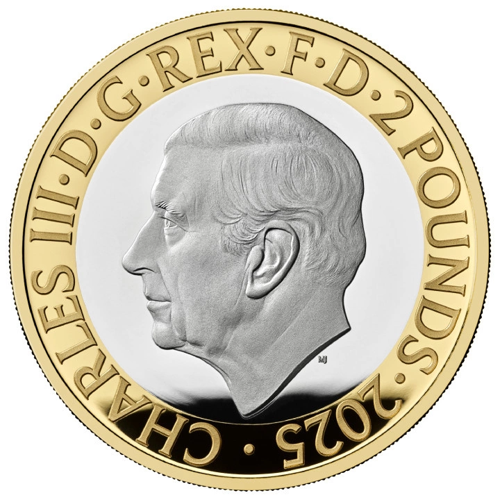 350 Years of the Royal Observatory, Greenwich £2 Gold-plated Silver 2025 Proof Piedfort