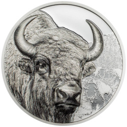 Mongolie : Bison 1 once d'argent 2025 Proof
