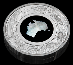 Great Southern Land 1 oncia d'argento 2021 Proof (Moneta con madreperla)