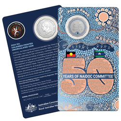 Semaine NAIDOC colorée 50c Cuivre-nickel 2024 Pièce givrée