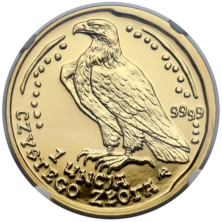 Banca Nazionale di Polonia: Aquila di mare codabianca 1 oncia d’Oro 2015 (condizione quasi fior di conio)