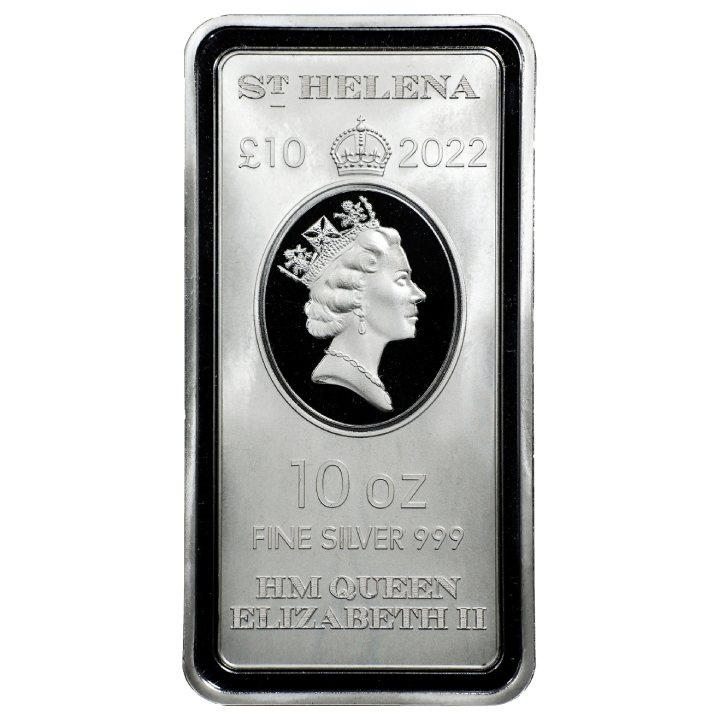 Coin Bar St. Helena Standing Britannia 10 oz Silver 2022