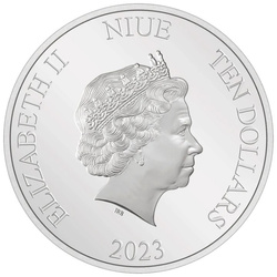 Niue: Looney Tunes Year of the Rabbit – Bugs Bunny coloured 3 oz Silver 2023 Proof